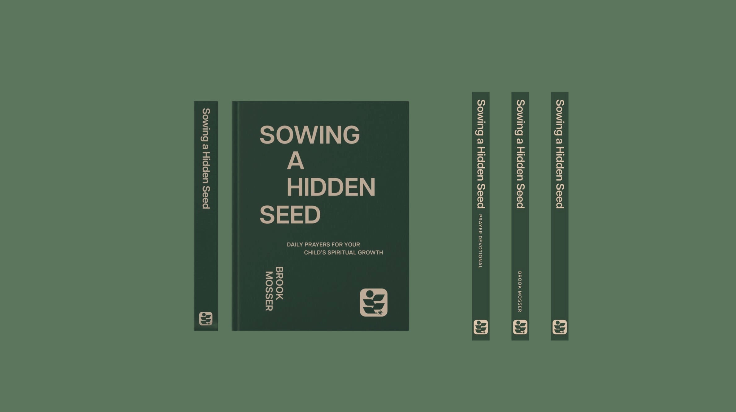 Sowing a Hidden Seed books displayed on a sage green background